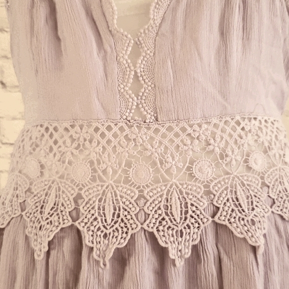 Lavender crochet mini dress - Picture 3 of 4
